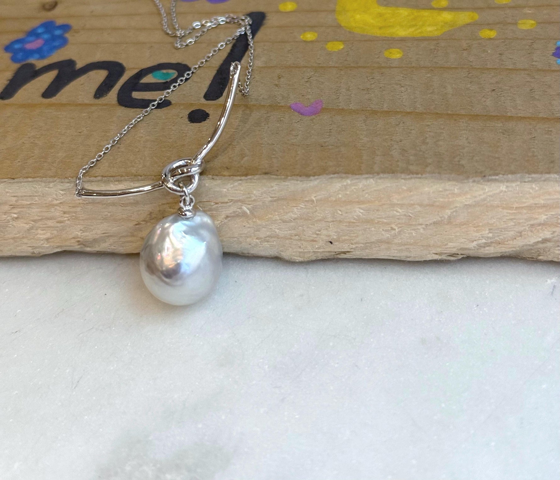 DDP 12.3x14.6mm Extreme luster Australian Ocean white silver Pearl S925 silver vintage pendant necklace set. daily wear necklace