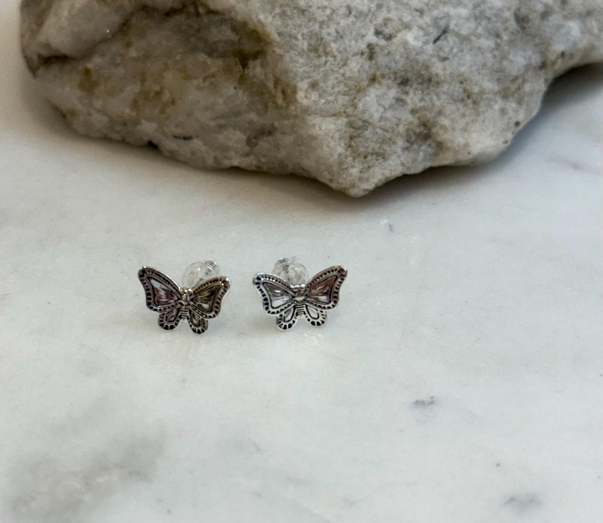 Not for seperate purchase! S925 silver vintage cool Butterfly small earrings Studs. DDP No Tariffs.