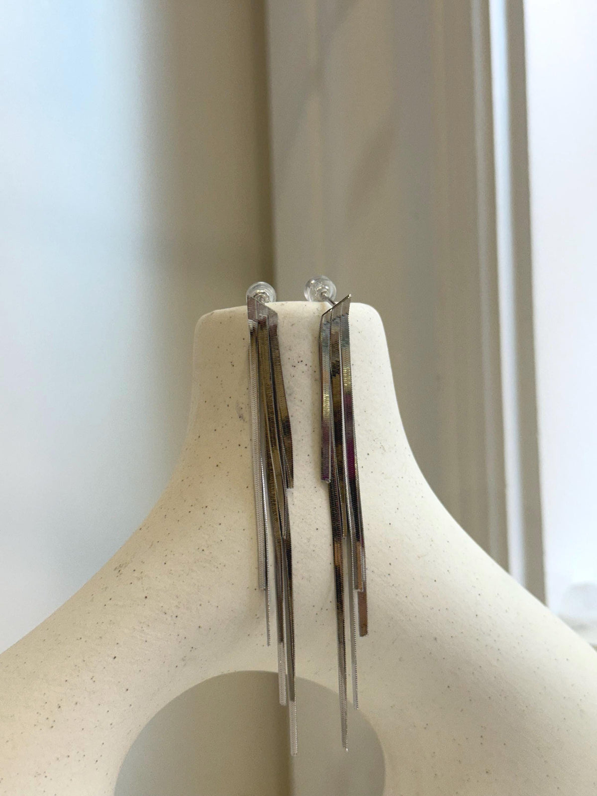S925 silver vintage cool Tassels earring chandeliers gift for her. 8.2cm high.