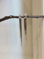 S925 silver vintage cool Tassels earring chandeliers gift for her daily wear. 8.2cm high.