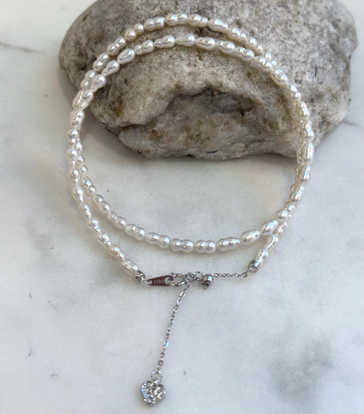 3.4-3.8mm extremely strong luster Freshwater white peanut keshi Pearls strand Necklace unique anniversary gift. to 17.7” for her anniversary