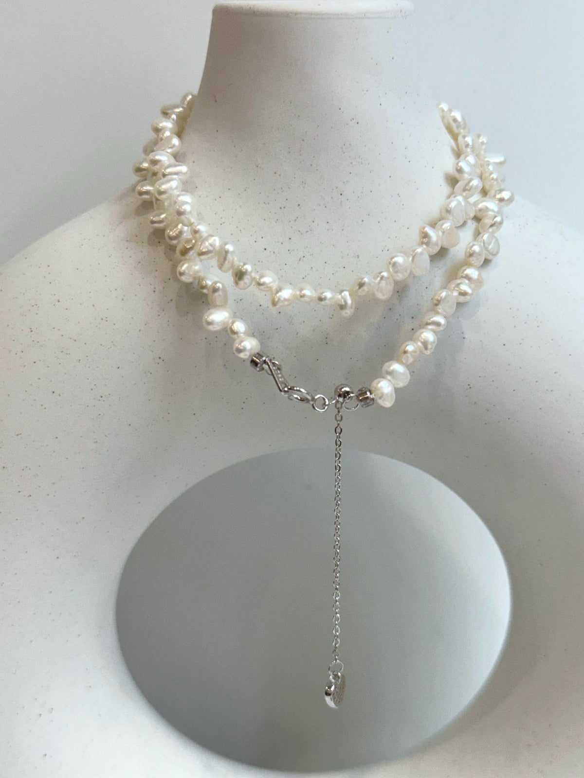 freshwater white petal keshi pearls s925 silver necklace strand for her graduation