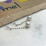 Australian Ocean White Pearls Earrings Chandeliers: Extreme luster mirrored effect, 10mm, 5.8cm high, S925 silver earrings. for her anniversary