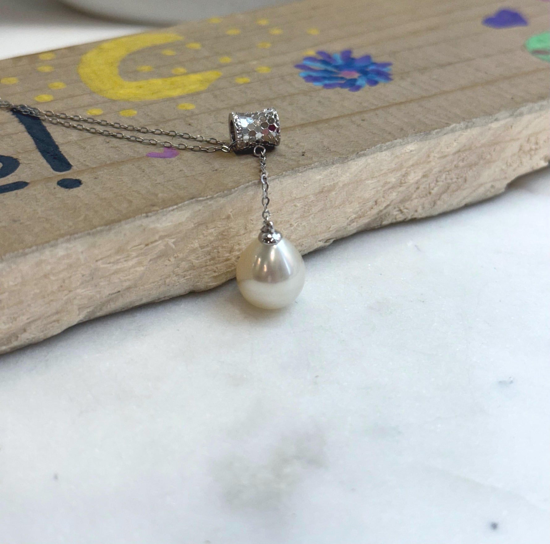 Australian Ocean White Pearl Pendant: Extreme luster mirrored effect, 11.1mm, 4cm high, S925 silver cool pendant necklace set. for her anniversary