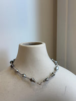 Au750 18K gold Tahitian Ocean Keshi Pearls Bracelet: Strong luster, silver platinum, 3.6-4.7mm, 18k Gold beads clips, 7.2” long. No tariffs for her birthday