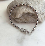 In Sale Minimalist Freshwater Metallic Lavender Rose Small Pearls Exceptional S925 silver Bracelet 3.9-4.1mm 7.3”