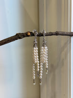 68pcs Extreme luster white small pearls Earring Chandeliers, Vintage, Snake design, 7.7cm high. DDP No Tariffs. for her daily wear