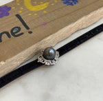 Tahitian Ocean Pearl Leather Strap Bracelet: 11.6mm extreme luster mirrored Platinum pearl, for 6.1”- 8” wrist. for her anniversary