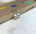 Au750 18K Gold Australian Ocean White Pearls Earrings Chandeliers: Extreme luster mirrored effect, 10.4x13mm Drop, 2.5cm high. for her daily wear
