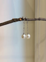 Australian Ocean White Pearls Earrings Chandeliers: Extreme luster mirrored effect, 10mm, 4.6cm high, S925 silver earrings. for her birthday