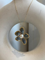 South sea golden pearl brooch pendant 2in1: Extreme luster, 9.5mm, cream pearl. Floral design Brooch. for her anniversary