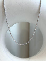 Not for seperate purchase!! 2mm thick s925 silver olive chain necklace, adjustable size to 20” long.