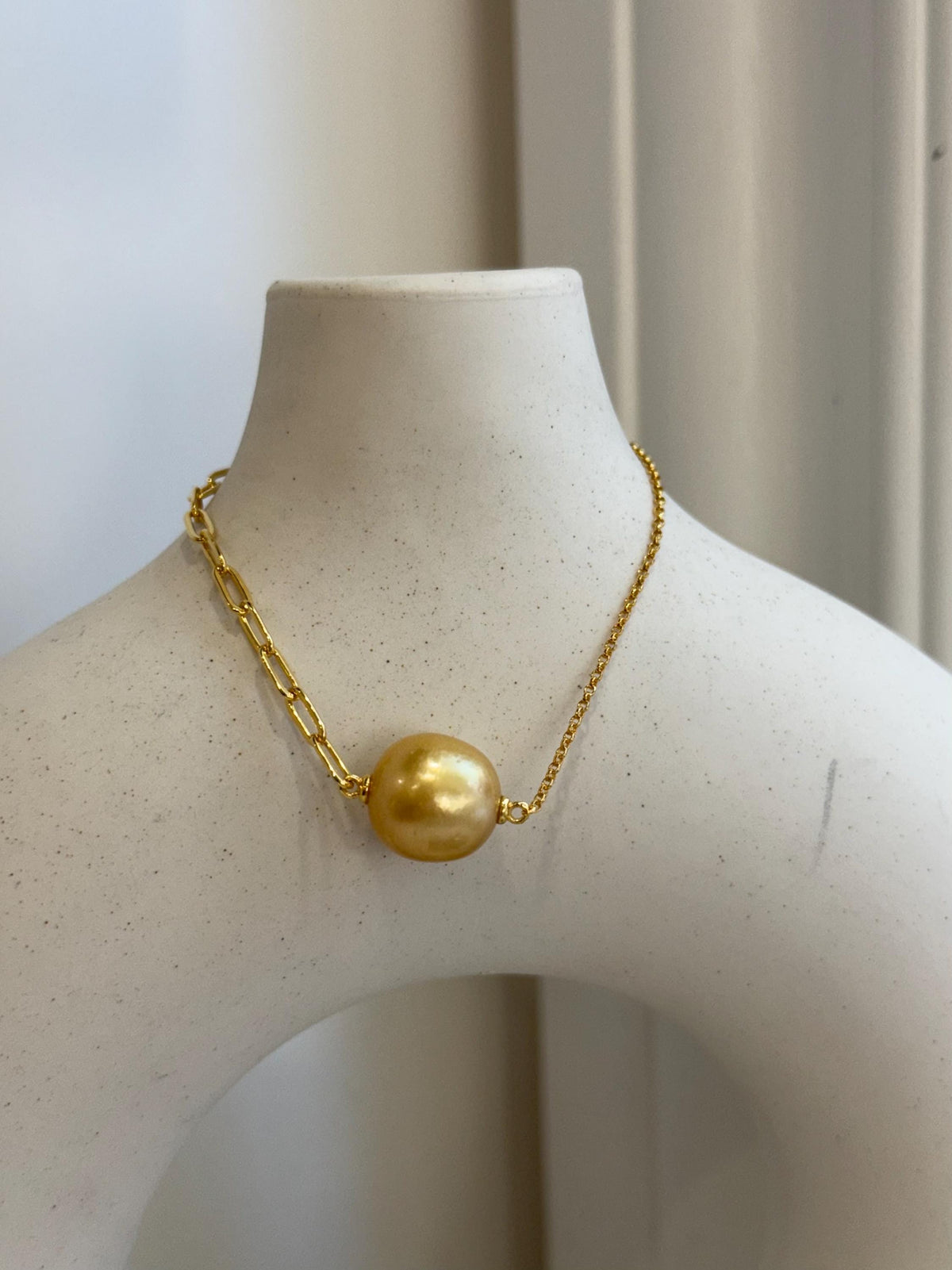 12.8mm South Sea Golden Pearl Bracelet: Strong luster, ultra gold, to 7.4”. No tariffs. for her birthday