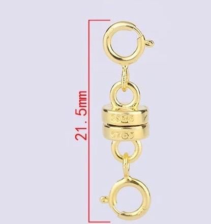 Not for seperate purchase!! s925 magnetic double clips. Gold color. Make Puton easy for necklaces.