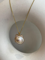 ivory iridescent ocean Mabe Pearl 18k pendant s925 silver necklace set for her anniversary
