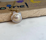 ivory iridescent ocean Mabe Pearl 18k pendant s925 silver necklace set for her 18th birthday