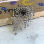Tahitian Ocean Pearl Brooch Pendant 2in1: Extreme luster, 9mm green black pearl, Fireworks Copper Brooch Pendant with s925 silver chain.gift for her graduation