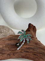 Tahitian Ocean Pearl Tree Brooch Pendant 2in1: Extreme Luster mirrored, 9.1mm, peacock green pearl, 3.6x4.5cm, S925 silver chain.
