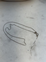 Not for seperate purchase!! 0.6mm thick s925 silver box chain necklace, adjustable size to 17.3”, with needle for floating pendant. Silver.