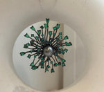 Tahitian Ocean Pearl Fireworks Brooch Pendant 2in1: Extreme luster mirrored, 10.3mm, s925 silver chain, gift for her birthday