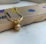 12.9mm South Sea Golden ocean pearl cool Pendant Thick Chain Necklace Set: Extreme luster mirrored, ultra Gold. S925 silver chain. To 17.7” for her birthday