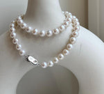 6.7-7.4mm 56pcs white freshwater pearls necklace choker: Extreme luster mirrored, hand knotted, 17.2” S925 silver necklace strand. gift for her anniversary