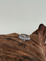 7pcs White Small Pearls Ring: Extreme luster mirrored, 3.1-3.4mm, S925 Silver adjustable Ring.