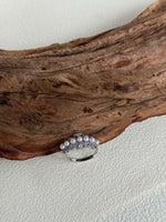 7pcs White Small Pearls Ring: Extreme luster mirrored, 3.1-3.4mm, S925 Silver adjustable Ring.