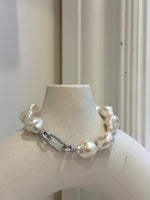 11pcs 12.4-14.6mm Baroque pearls Braclet: Extreme luster mirrored, 8.1”, S925 silver Braclet.