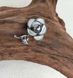 Tahitian Ocean Pearl Brooch Pendant 2in1: Extreme Luster mirrrored, 9.2mm, peacock green pearl, 2.5x3.8cm, S925 silver chain. gift for her anniversary