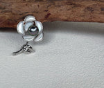 Tahitian Ocean Pearl Brooch Pendant 2in1: Extreme Luster mirrrored, 9.2mm, peacock green pearl, 2.5x3.8cm, S925 silver chain. Gift for her retirement