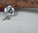 Tahitian Ocean Pearl Brooch Pendant 2in1: Extreme Luster mirrrored, 9.2mm, peacock green pearl, 2.5x3.8cm, S925 silver chain. Christmas gift