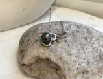 9.5mm Tahitian ocean pearl Gourd pendant: Extreme luster mirrored, peacock green, 2.7cm high, S925 silver pendant chain set. Gift for her daily wear
