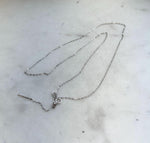 Not for seperate purchase!! s925 silver O chain necklace, adjustable size to 17.3”, with needle for floating pendant.silver