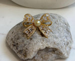 South sea golden pearl brooch: Extreme luster mirrored effect, 9.1mm, ultra gold pearl. Christmas Brooch.