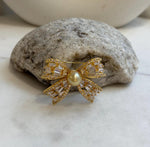 South sea golden pearl brooch: Extreme luster mirrored effect, 9.1mm, ultra gold pearl. Christmas Brooch.