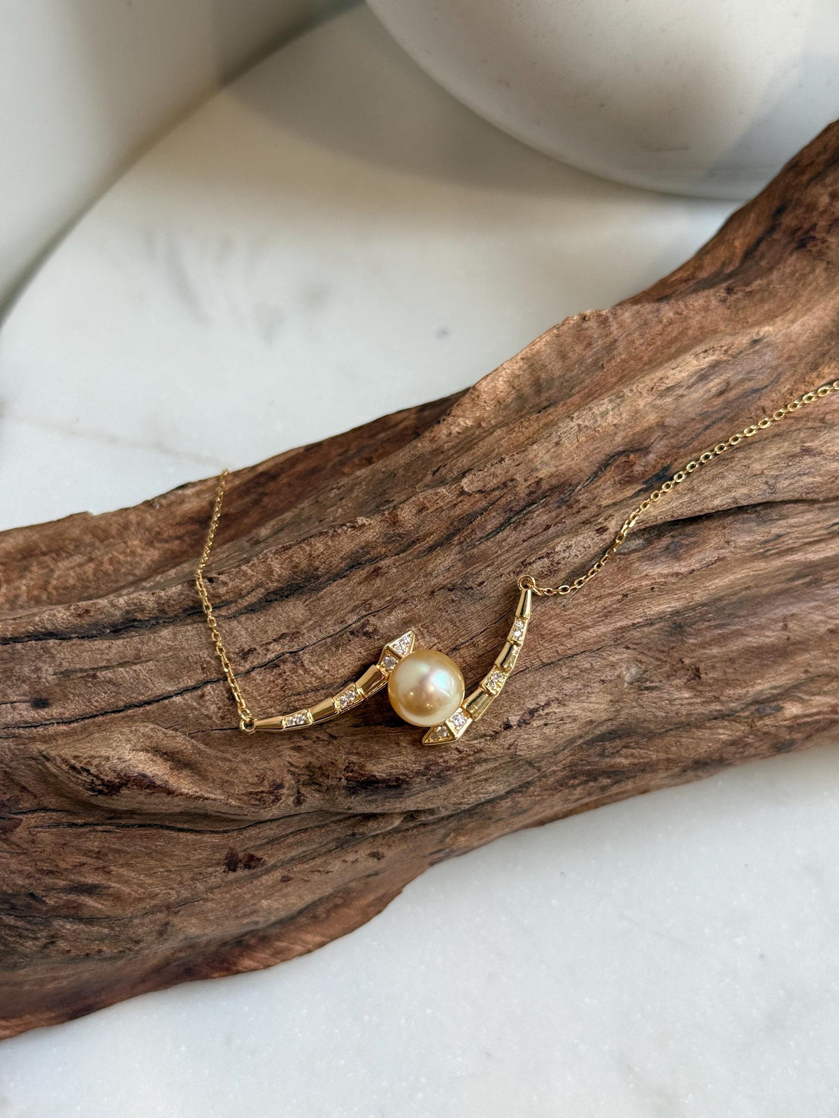 8.9mm South Sea golden Ocean Pearl pendant necklace set:top quality Extreme luster mirrored, pure gold pearl, S925 silver pendant chain set. gift for her birthday