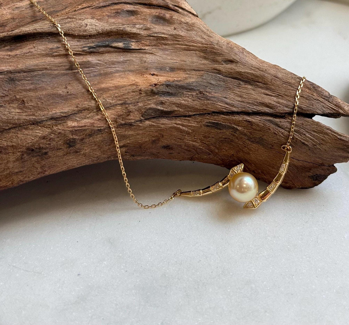 8.9mm South Sea golden Ocean Pearl pendant necklace set:top quality Extreme luster mirrored, pure gold pearl, S925 silver pendant chain set. gift for her daily wear