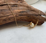 8.9mm South Sea golden Ocean Pearl pendant necklace set:top quality Extreme luster mirrored, pure gold pearl, S925 silver pendant chain set. gift for her daily wear