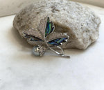 Tahitian Ocean Pearl Leaf Brooch Pendant 2in1: Extreme luster mirrored, 9.8mm silver color pearl, s925 silver chain, gift for her birthday
