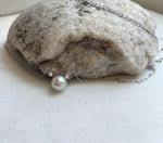 8.5mm Akoya blue silver Ocean Pearl pendant: Extreme luster mirrored, 1.1cm high, S925 silver lovely pendant chain set.