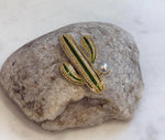 Akoya ocean pearl Cactus brooch: Extreme luster mirrored, 7.1mm, Blue silver. cool brooch