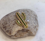 Akoya ocean pearl Cactus brooch: Extreme luster mirrored, 7.1mm, Blue silver. holiday brooch