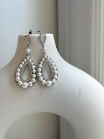 36pcs 3-5.5mm White pearls Earrings: Extreme luster mirrored, 4.8cm high, S925 silver vintage earrings. gift for tee birthday
