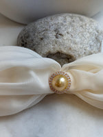 14.2mm South sea golden ocean pearl Ring: Extreme luster mirrored, 2cm dia, S925 silver adjustable Vintage Ring.