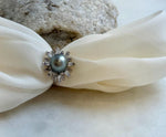 10.1mm Tahitian Ocean Platinum Pearl Ring: Extreme luster mirrored, S925 silver Floral adjustable Ring.