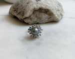 10.1mm Tahitian Ocean Platinum Pearl Ring: Extreme luster mirrored, S925 silver Floral adjustable Ring.