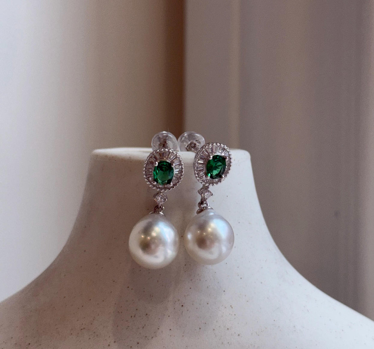 9.8mm Australian ocean Saltwater white Pearls Earrings: Extreme luster mirrored, 3cm high, S925 silver Vintagd earrings. Pearl Jewelry Idea. gift for her retirement
