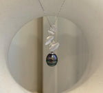 10mm Tahitian ocean butterfly pendant: Extreme luster mirrored, peacock green, 3.2cm high, S925 silver pendant chain set.