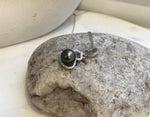 9.5mm Tahitian ocean pearl Gourd pendant: Extreme luster mirrored, peacock green, 2.7cm high, S925 silver pendant chain set.